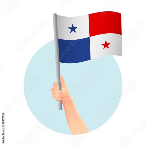 Panama flag in hand icon © Visual Content