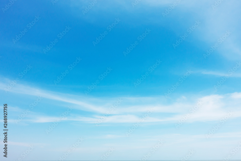 Blue sky background and white clouds soft focus, and copy space Blue sky background and white clouds soft focus, and copy space