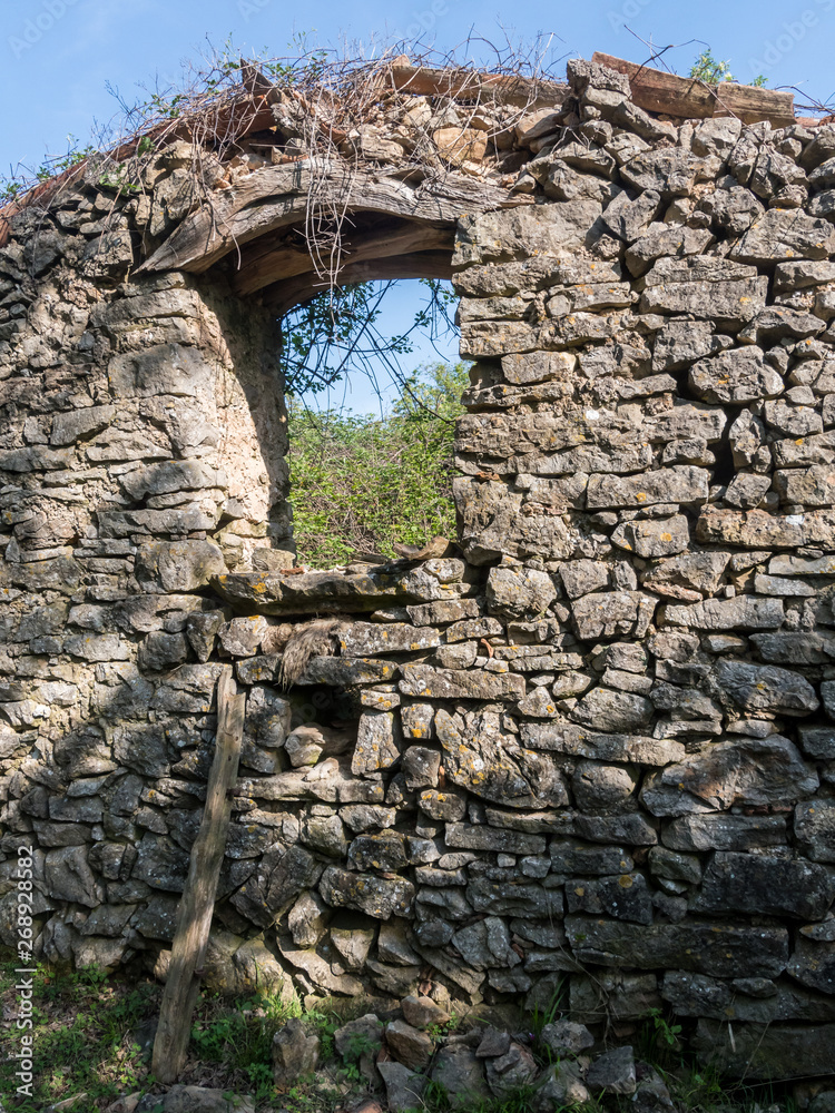 The ruin of an old stone house on the island Cres