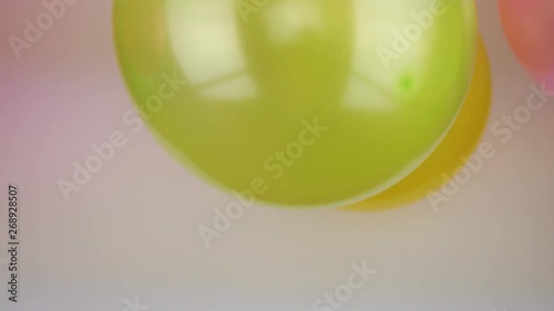 colorful balloons on a white background