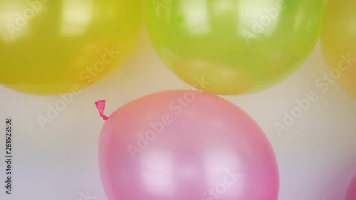 colorful balloons on a white background