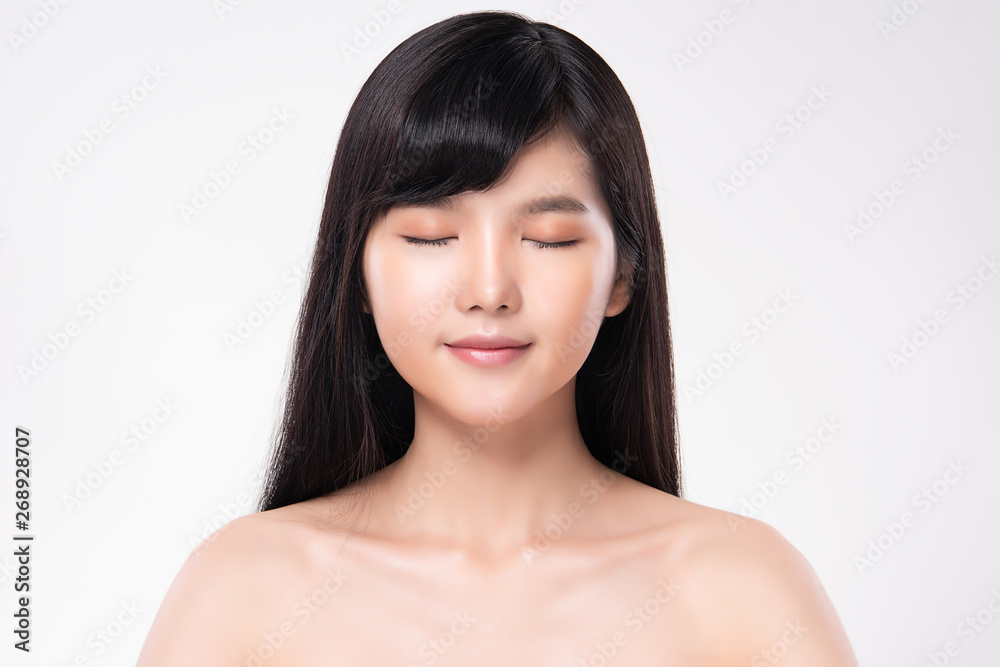 Beautiful Young asian Woman with Clean Fresh Skin Beautiful Young asian Woman with Clean Fresh Skin