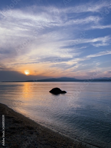 sunset on sea