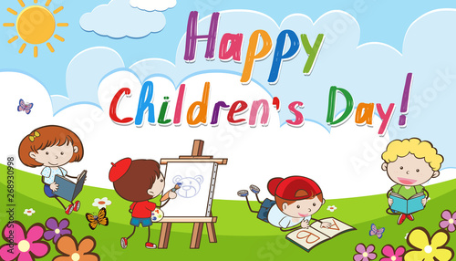 Happy childrens day background