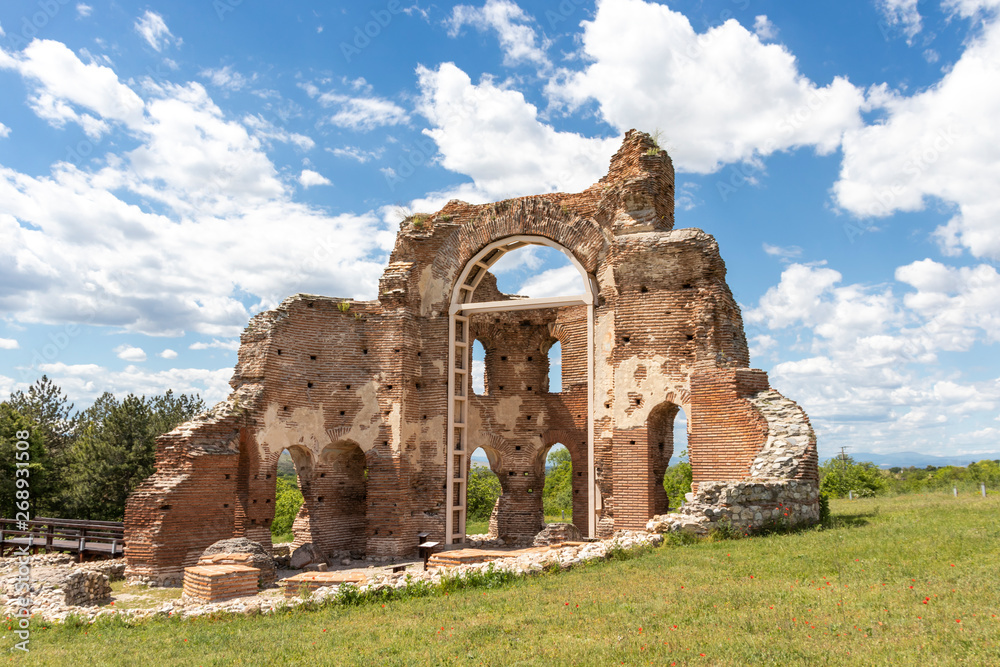 The Red Church - Ruins of early Byzantine Christian basilica near town of Perushtitsa, Plovdiv Region, Bulgaria