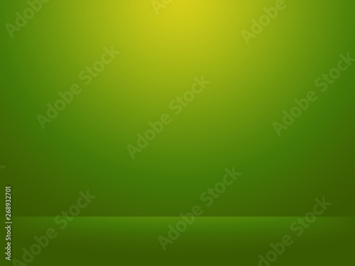Abstract green background for web design templates, product studio room, christmas, valentine and business report with smooth gradient color. Green and yellow background.