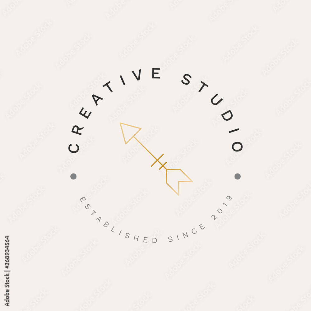 Simple arrow badge design Simple arrow badge design