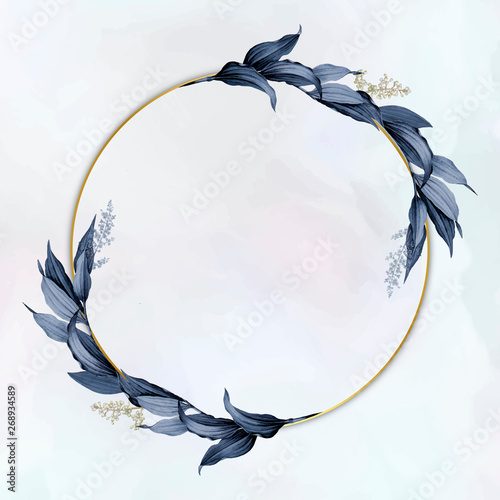 Elegant plant leaf frame