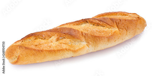 Fresh bread on white background