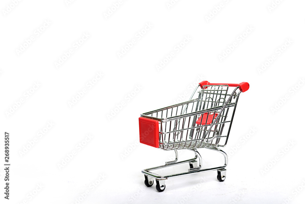 Shopping cart trolley isolated on white background Shopping cart trolley isolated on white background