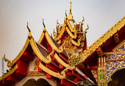 Rooftop Ornamentation at Grand Palace in Bangkok, Thailand photo