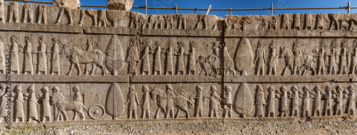 фотографія Bas-Relief Carvings at Persepolis in Shiraz, Iran