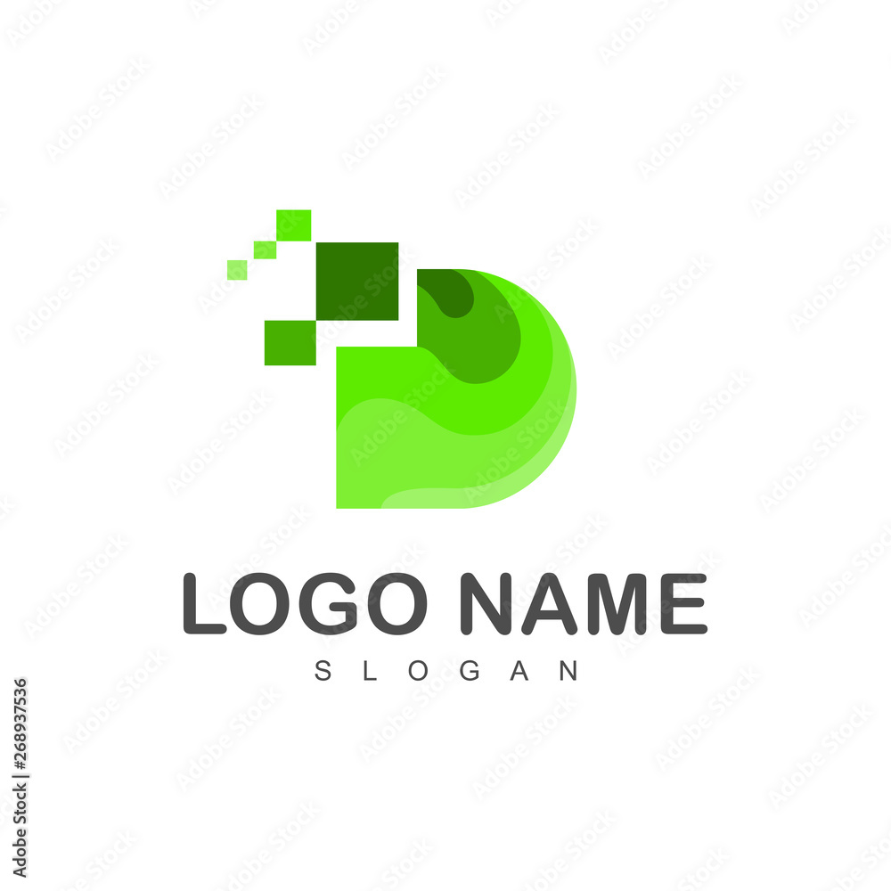 logo letter d, logo d by pixel + application symbol logo letter d, logo d by pixel + application symbol