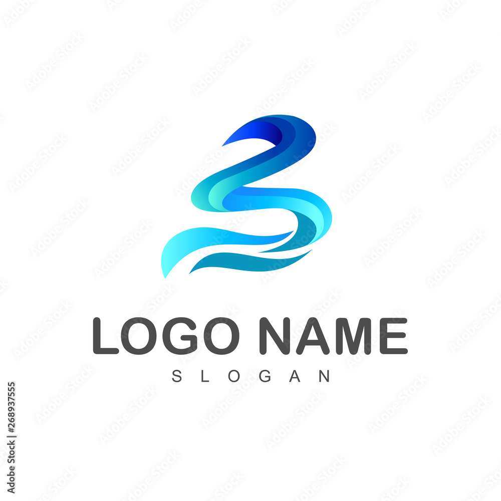 logo letter s, logo s and wave, beach icon logo letter s, logo s and wave, beach icon