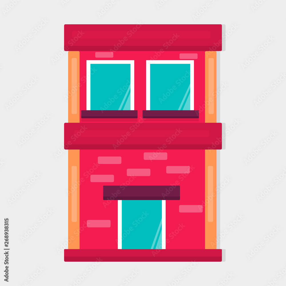 Obraz premium building for property real estates symbol concept vector illustration