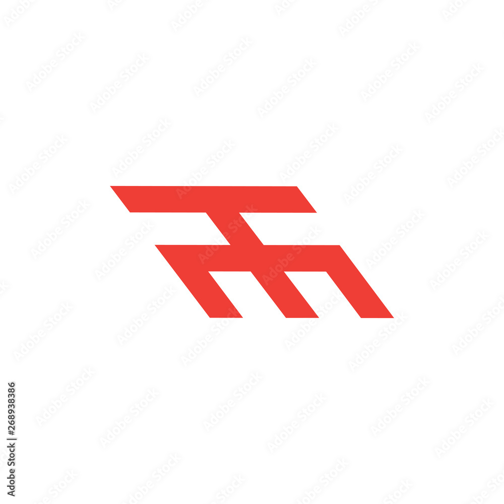 abstract letter mt simple geometric line logo abstract letter mt simple geometric line logo