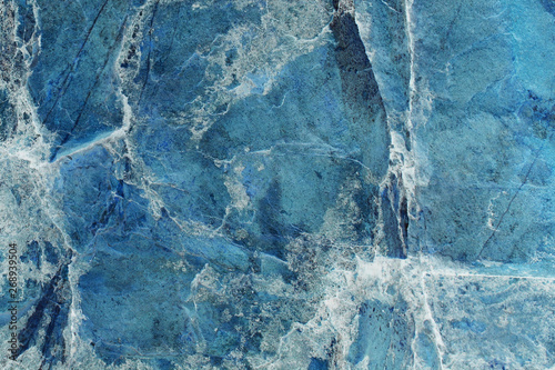Wall. Blue with a texture of stone. Beautiful unusual background.