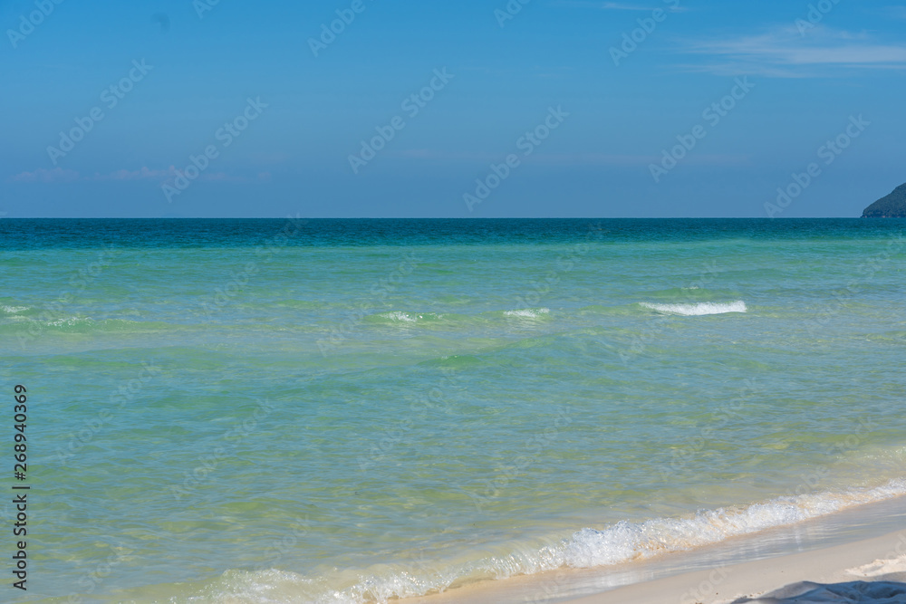 Beautiful sea with the white sandy beach