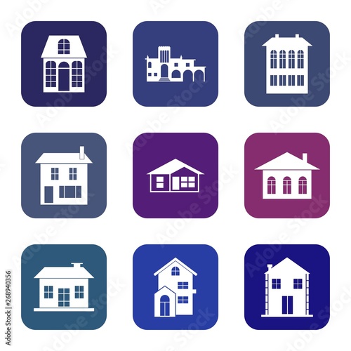 House, building icon set - Property sign and symbol - real estate illustration.- vector