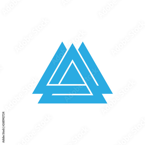 letter am triangle geometric logo vector