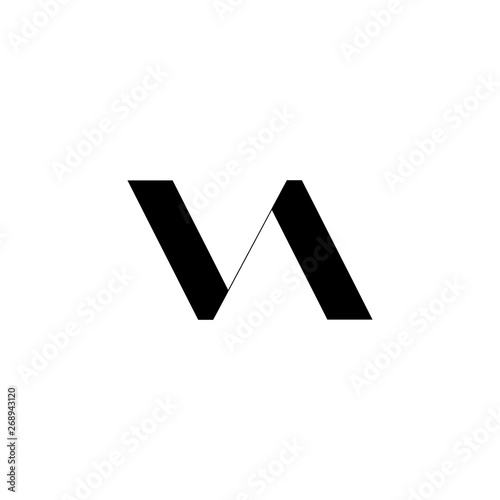 letter ma simple geometric logo vector