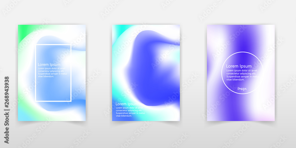 Abstract bright wavy holographic background for trendy design