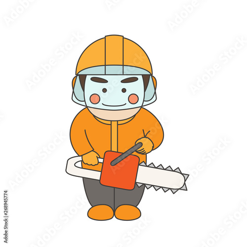 男性キャラクター林業