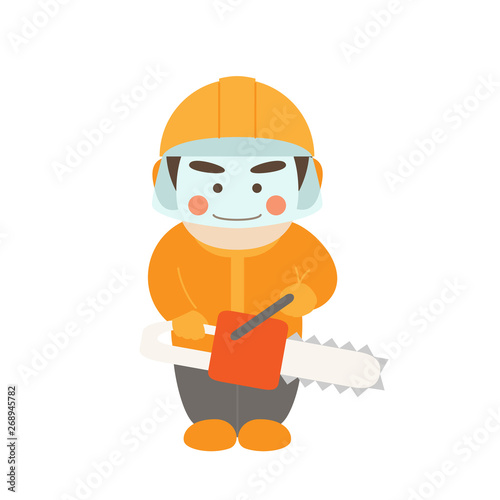 男性キャラクター林業