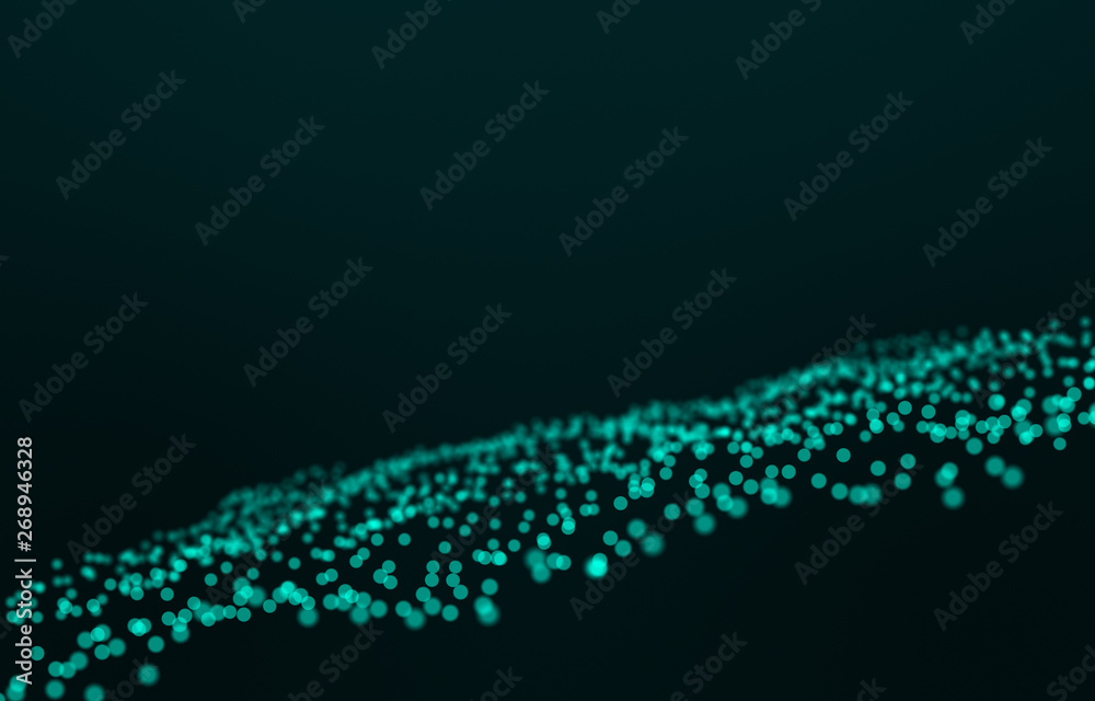 Data technology background. Abstract background. Connecting dots on dark background. 3D rendering. Data technology background. Abstract background. Connecting dots on dark background. 3D rendering.