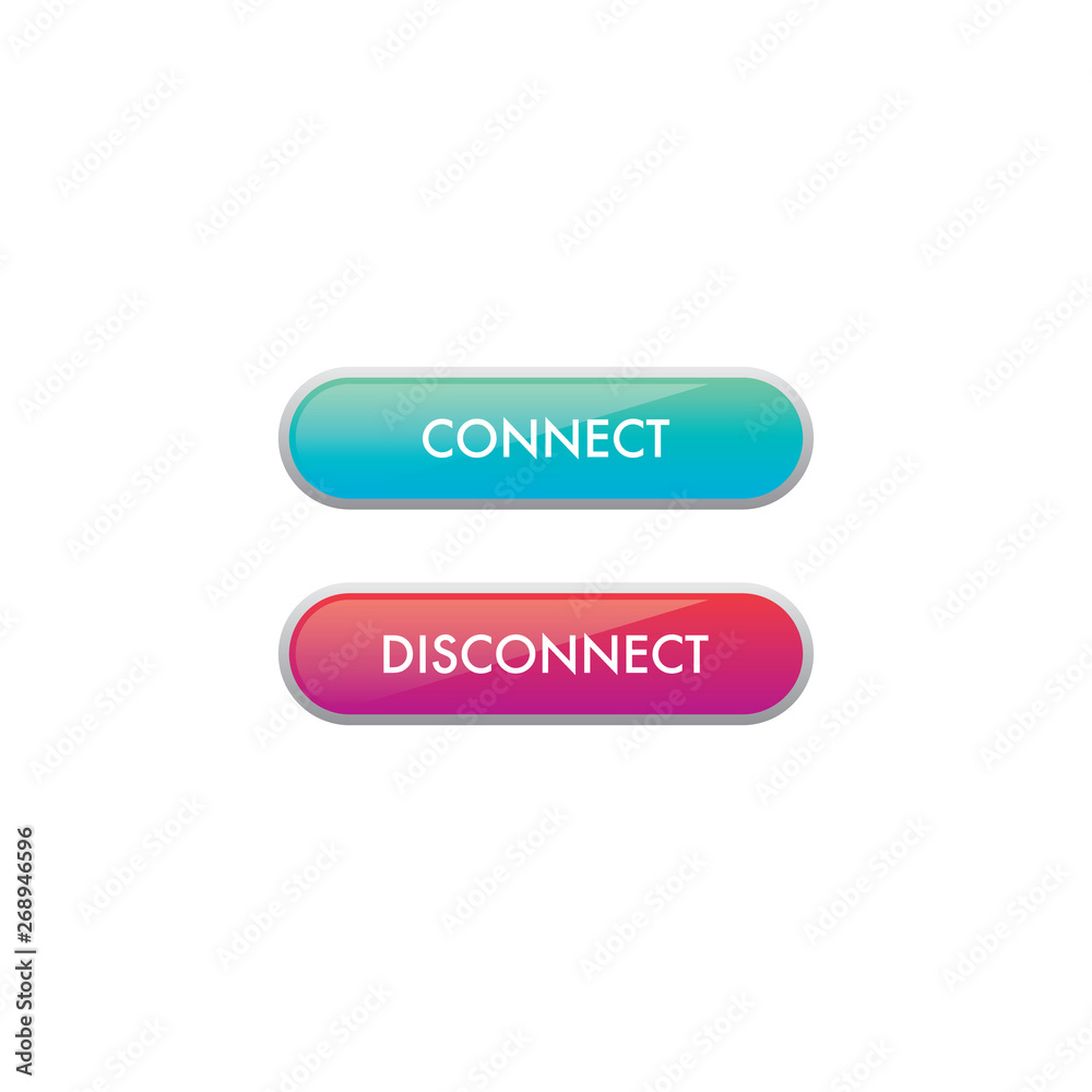 Modern Connect and Disconnect Buttons Modern Connect and Disconnect Buttons