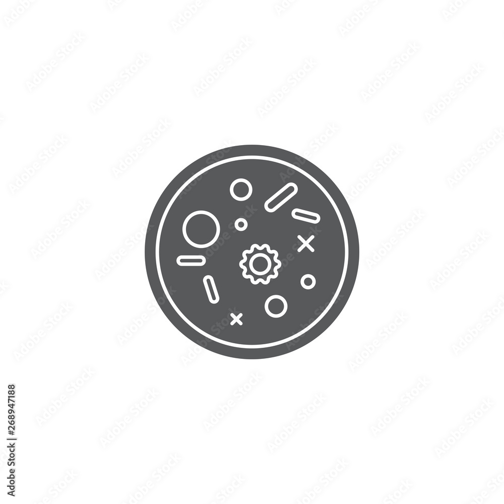 petri dish vector icon concept, isolated on white background petri dish vector icon concept, isolated on white background