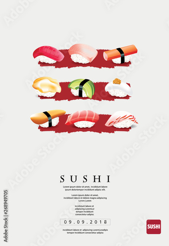 Poster of Sushi Restaurant Vector illustration