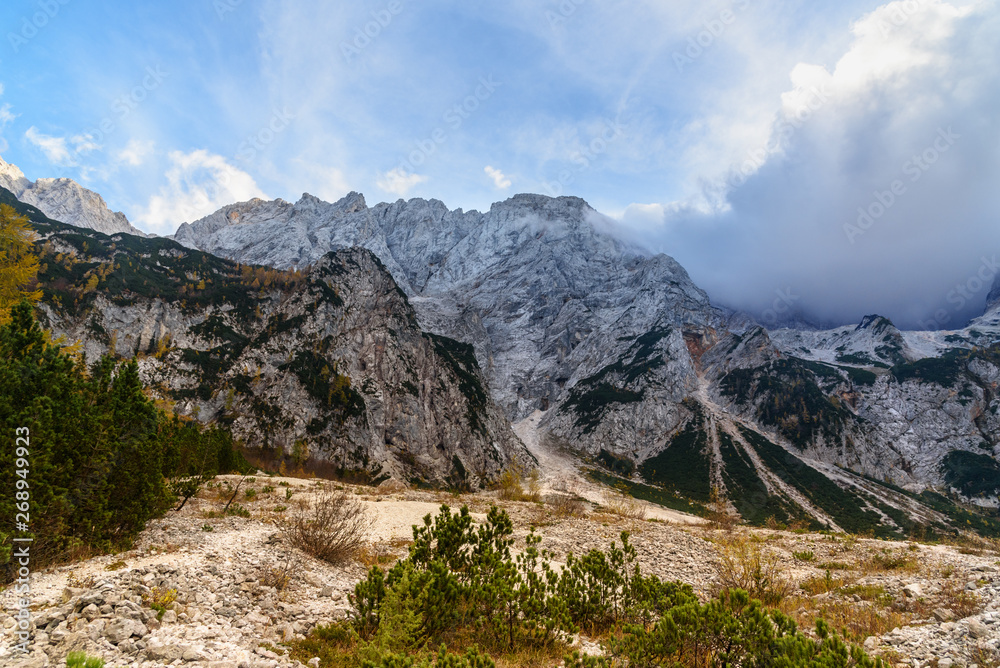 View of Mount Skuta in northern Slovenia