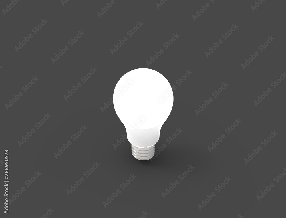3D illustration of a LED light bulb in studio background 3D illustration of a LED light bulb in studio background
