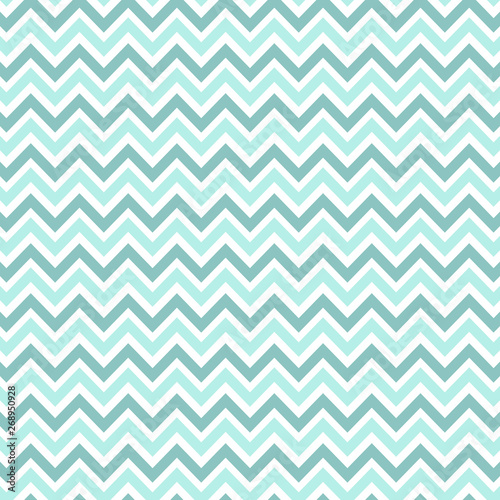 Zig zag chevron mint green and white tile pattern