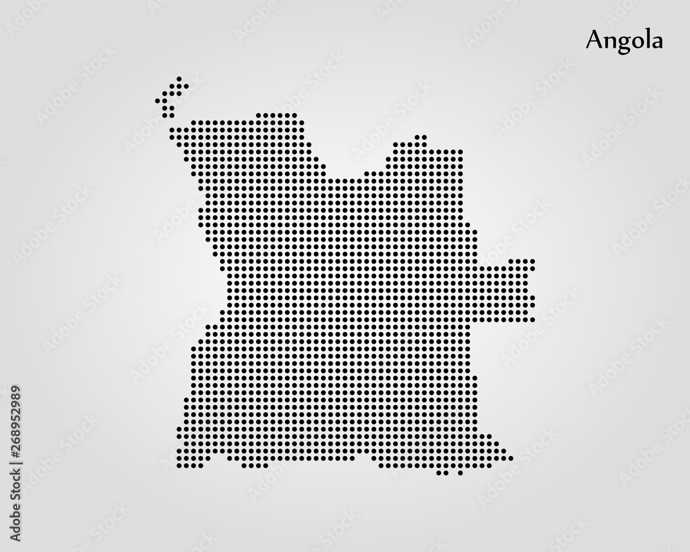 Map of Angola. Vector illustration. World map