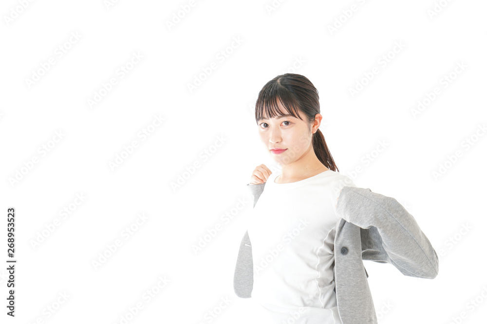 スーツを着るビジネスウーマン