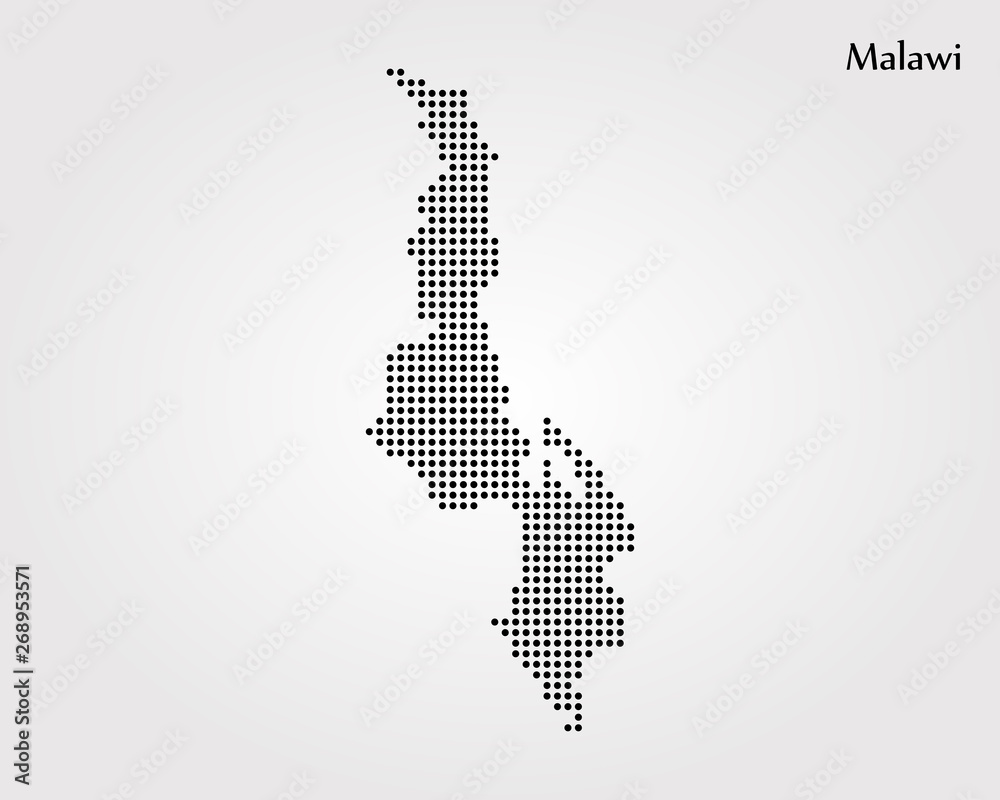 Map of Malawi. Vector illustration. World map