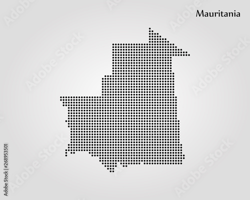Map of Mauritania. Vector illustration. World map