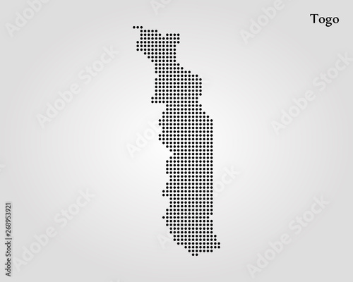 Map of Togo. Vector illustration. World map