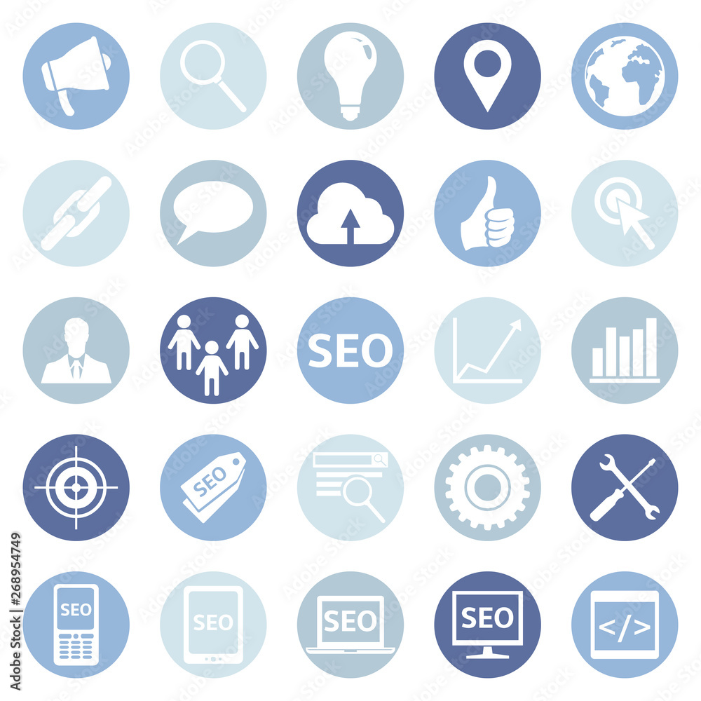 Vector Set of SEO Icons