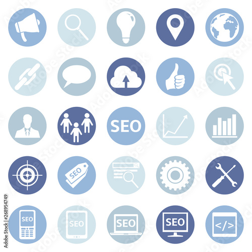 Vector Set of SEO Icons
