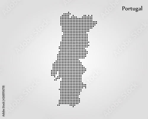 Map of Portugal. Vector illustration. World map