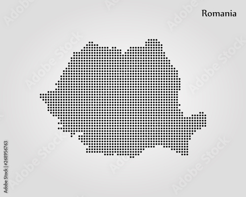 Map of Romania. Vector illustration. World map