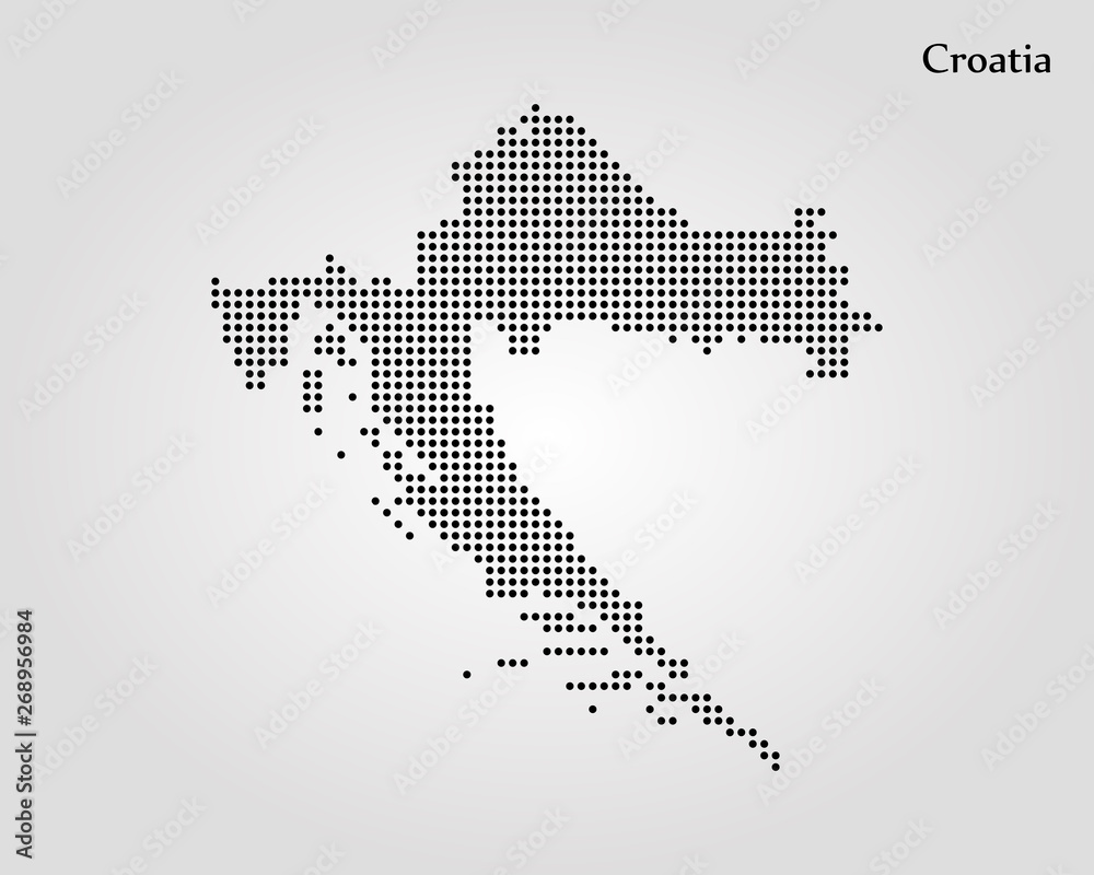 Map of Croatia. Vector illustration. World map
