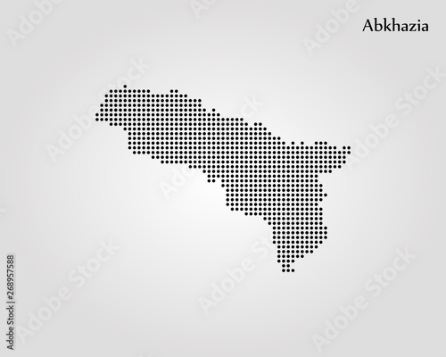 Map of Abkhazia. Vector illustration. World map