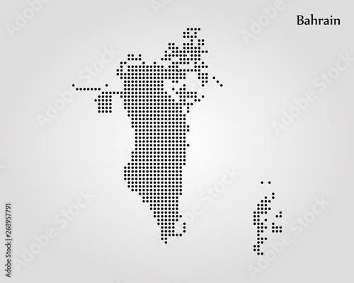 Map of Bahrain. Vector illustration. World map