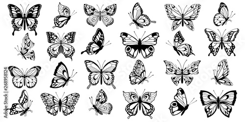  Set  filigree butterflies