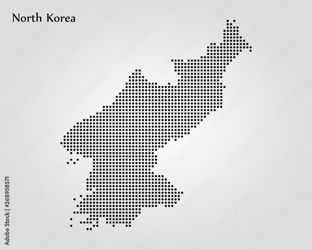 Map of North Korea. Vector illustration. World map
