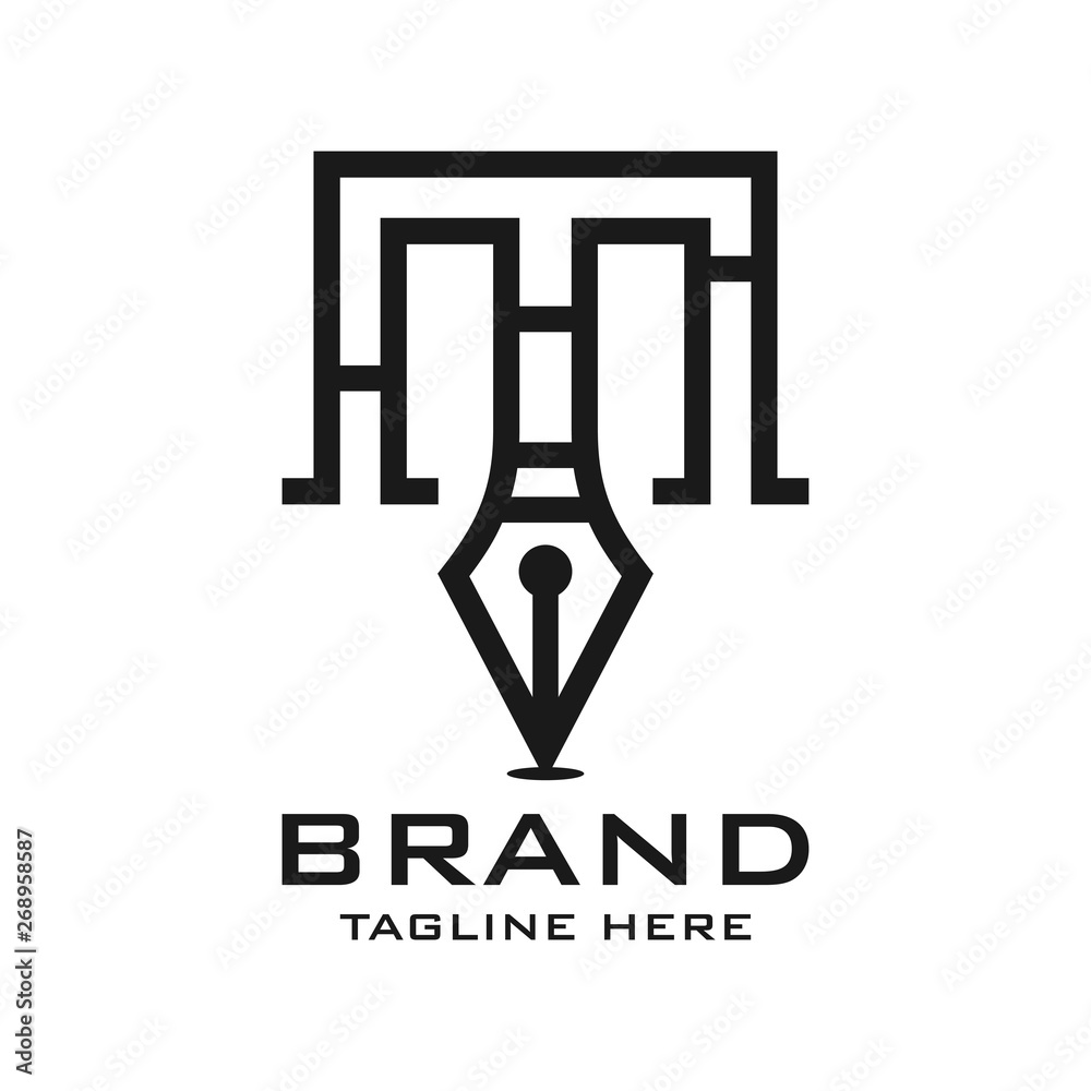 initial pen logo M initial pen logo M